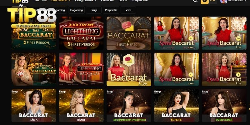 Giới thiệu tổng quan Baccarat TIP88